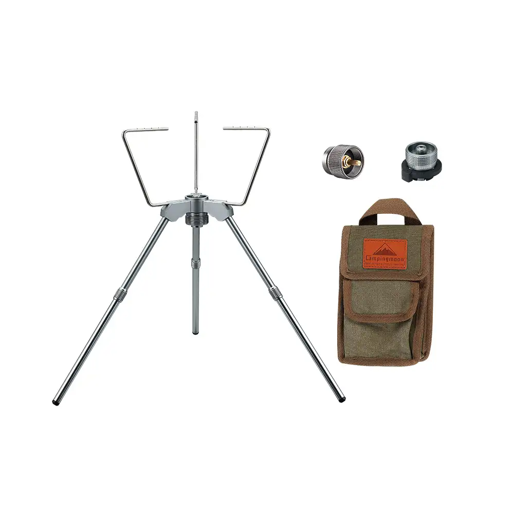 CAMPINGMOON Backpacking Gas Stove Stand Set