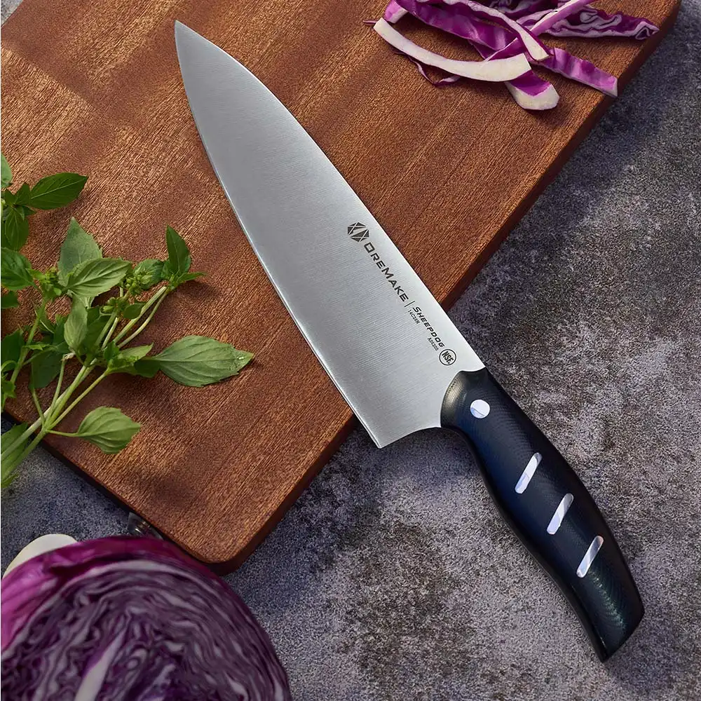 OREMAKE Sheepdog 8'' Chef's Knife Bundle Whetstone