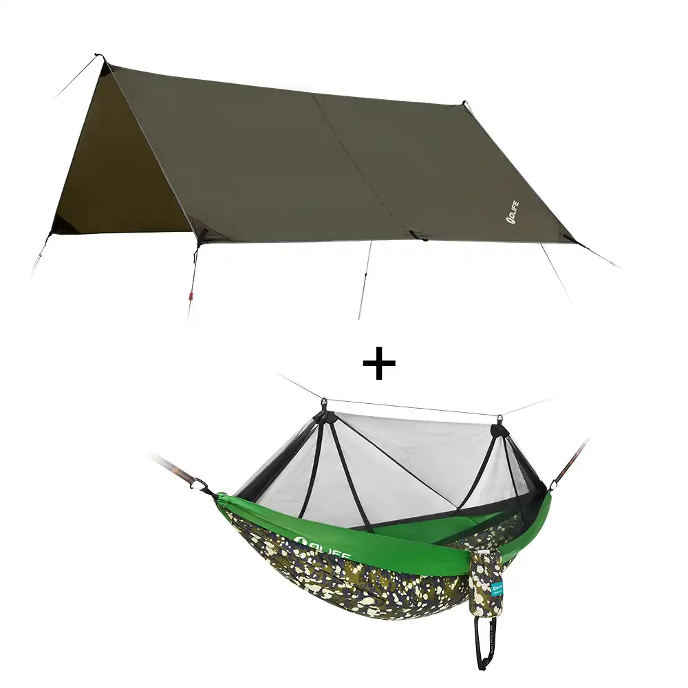 Sunbreeze Pro Double Hammock Tarp & underquilt Set