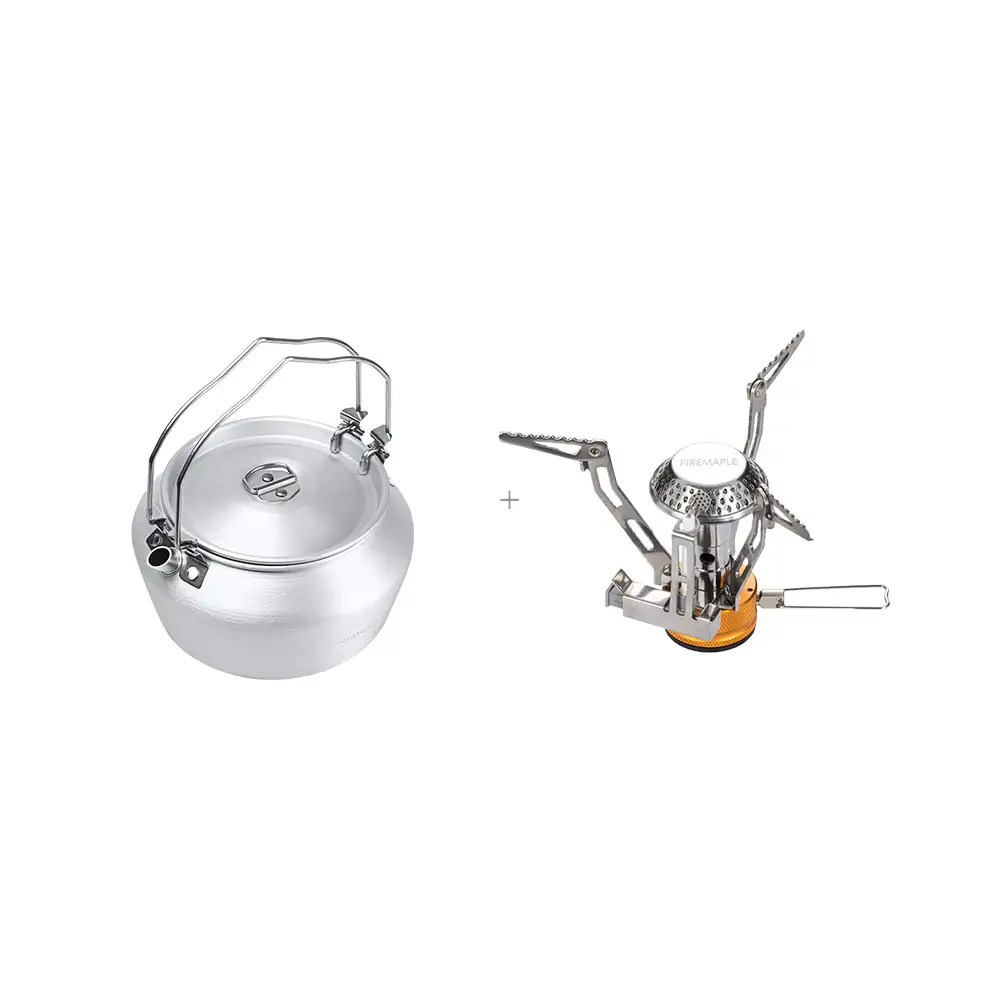 FIRE-MAPLE 1.2L Aluminum Alloy Kettle & Backpacking Canister Stove