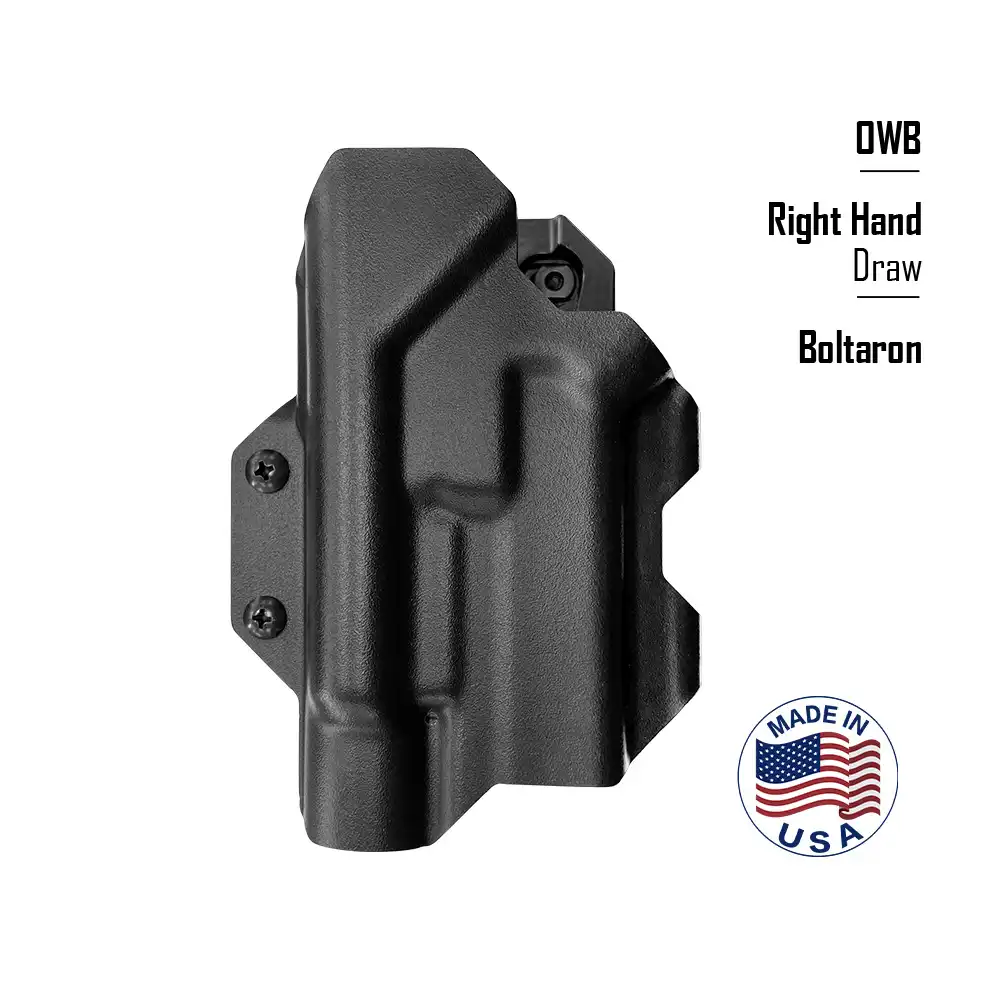 BLADE-TECH OWB Light Bearing Boltaron Holster for Olight PL Turbo and Glock 19/44/45 Gen 3-5