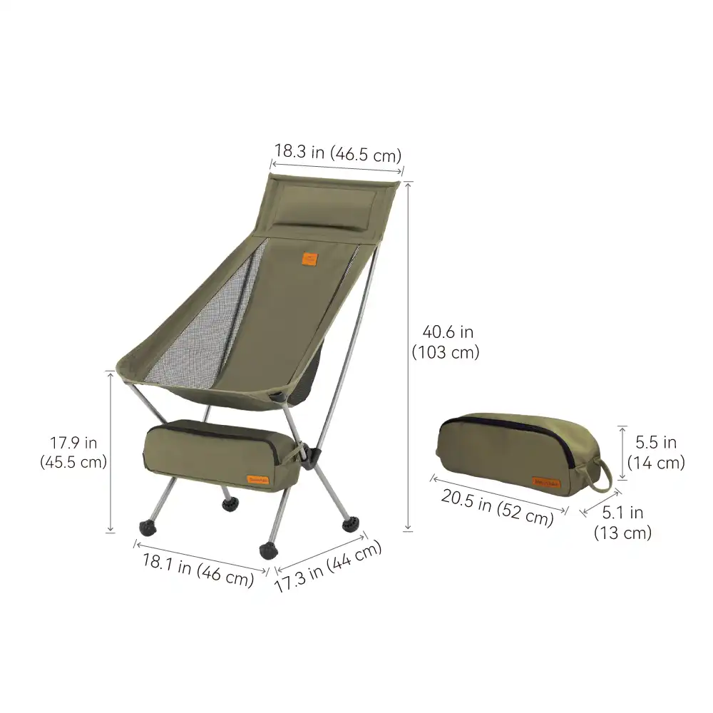 NATUREHIKE High Back Folding Camp Chair (YL10)