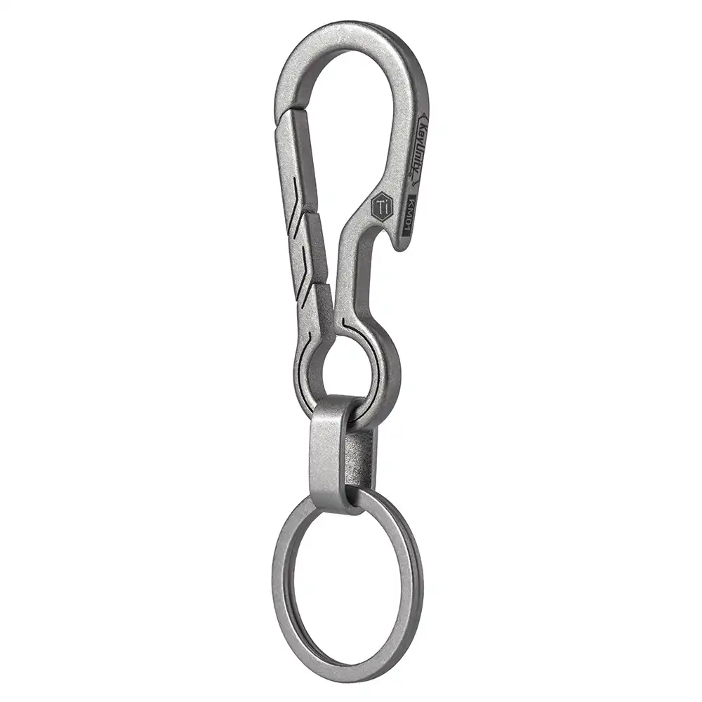 KEYUNITY KM01 Titanium Alloy Carabiner Keychain with Bottle Opener