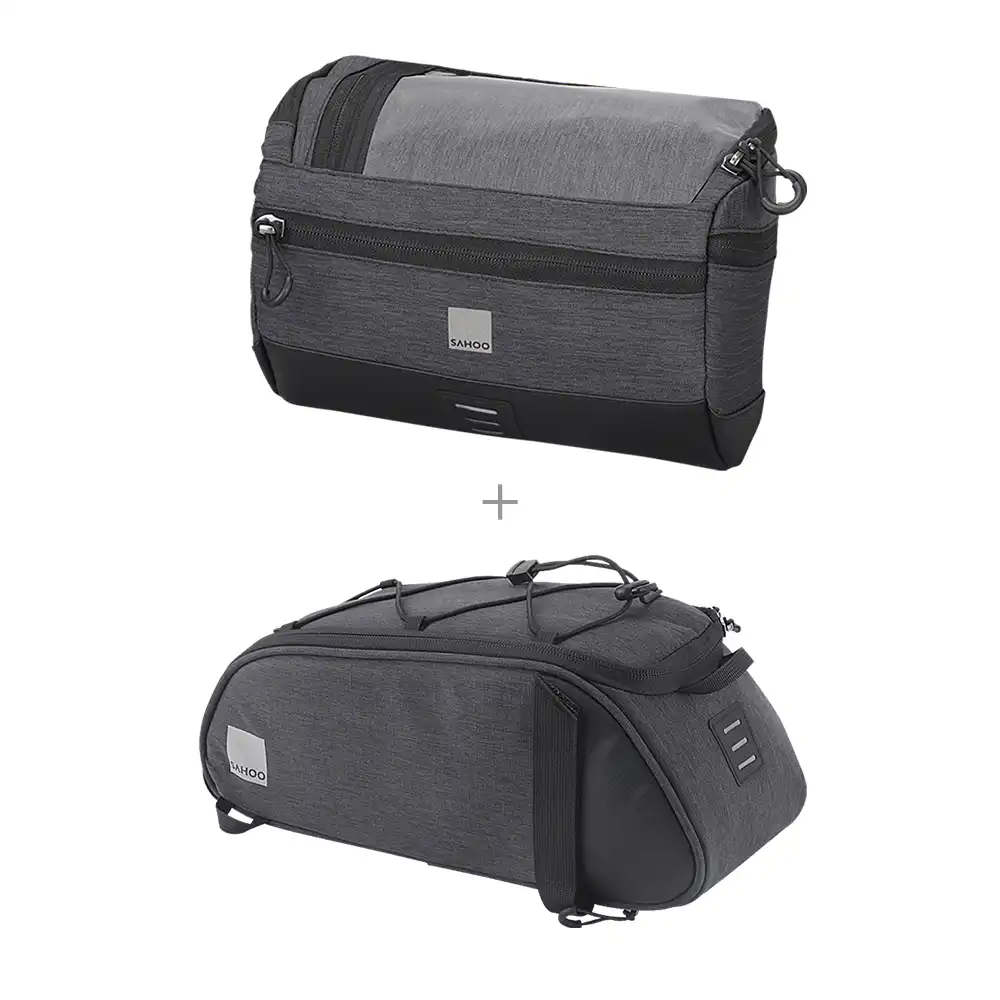 Bike Tool Kit Bag / Handlebar Bag & Bike Rear Rack Bag Bundle