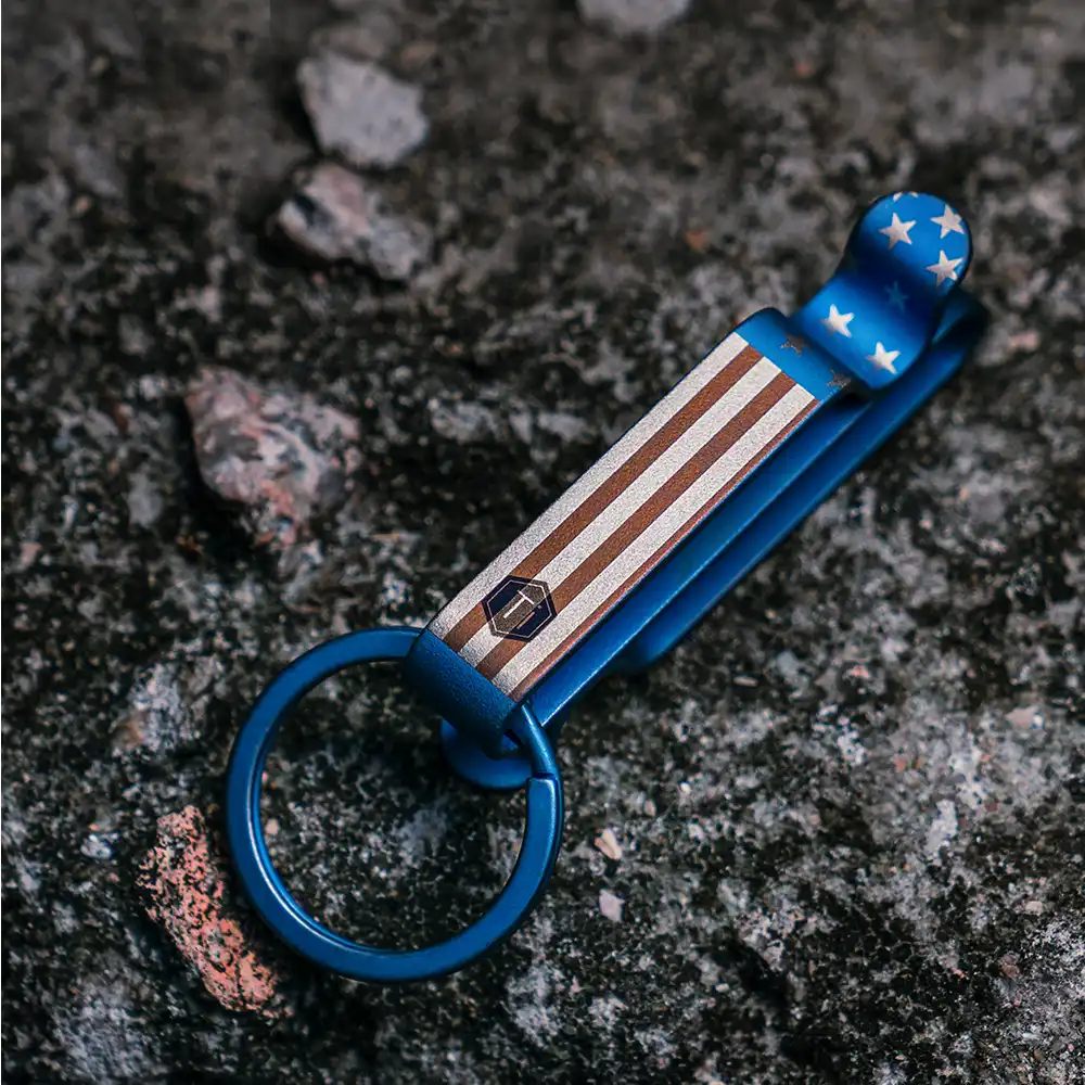 KEYUNITY KM00 Titanium Alloy Quick Release Belt Clip Keychain