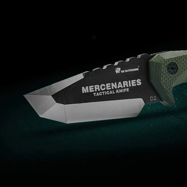 HX OUTDOORS Mercenaries Tactical Fixed Blade Knife with Kydex 