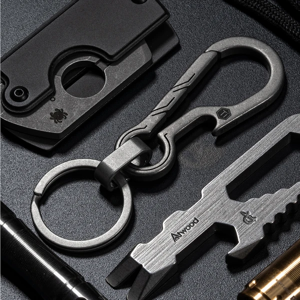 Titanium Alloy Keychain Carabiner With Bottle Opener For Everyday