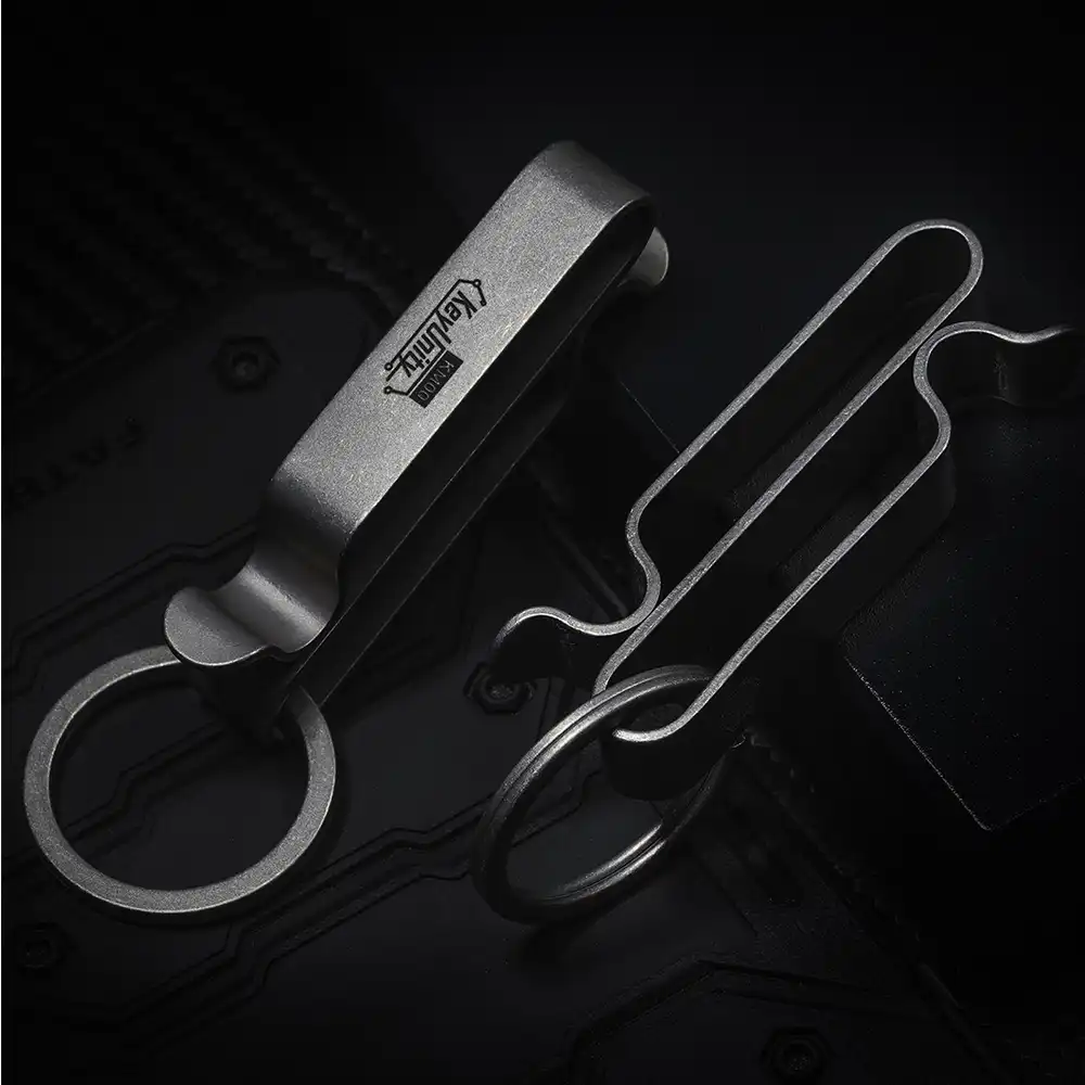 KEYUNITY KM00 Titanium Alloy Quick Release Belt Clip Keychain