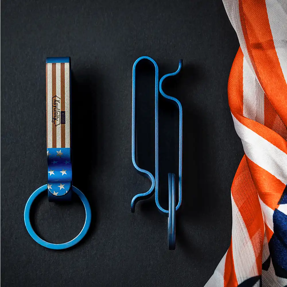 KEYUNITY KM00 Titanium Alloy Quick Release Belt Clip Keychain
