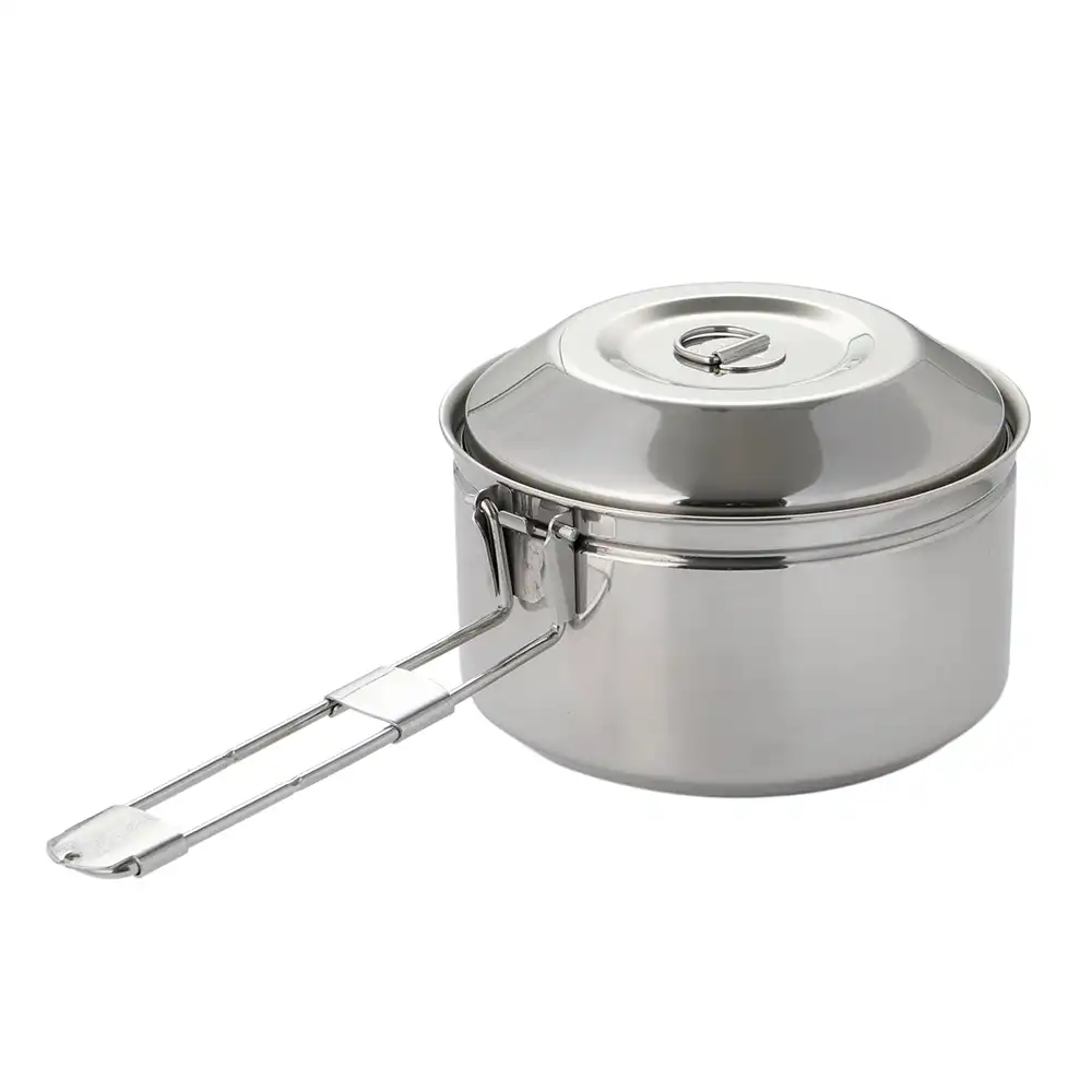 Antarcti 1 liter stainless steel camping pot with locking lid Fire-Maple