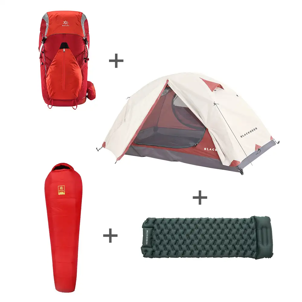 Kailas Backpack 38+5L&Sleeping Bag & BLACKDEER 2-person tent&Sleeping Pad with Pillow