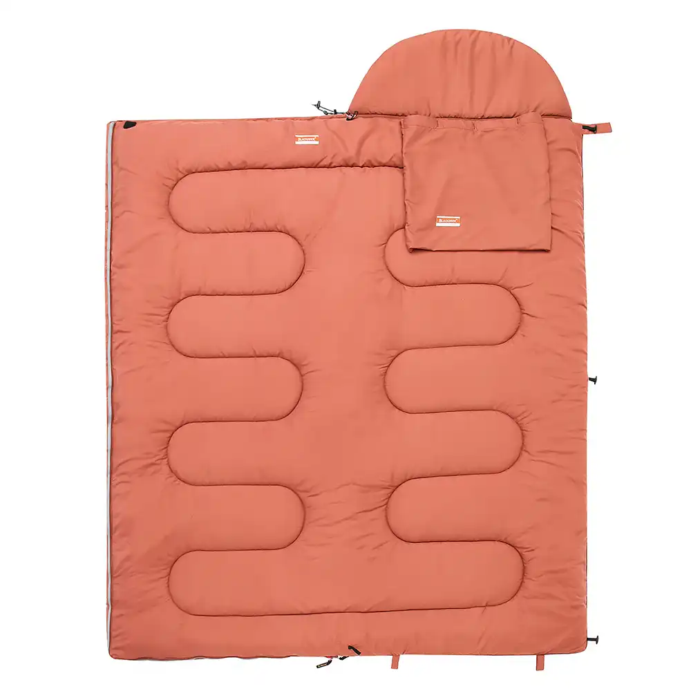 BLACKDEER Self-inflating Sleeping Pad & Hooded Rectangular Sleeping Bag Set