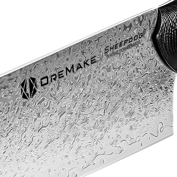 OreMake 7 Inch Nakiri Fixed Blade Kitchen Knife Sheepdog Series