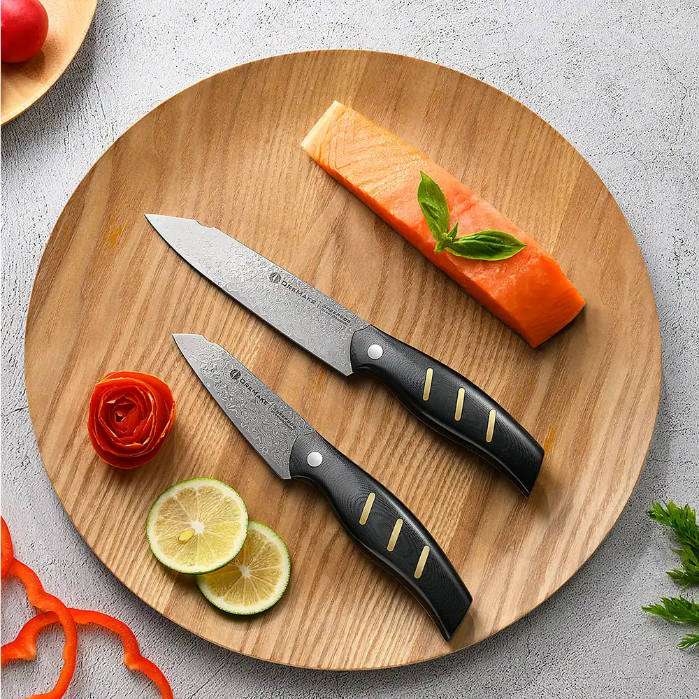 OREMAKE Sheepdog Damascus Kitchen Knife Set