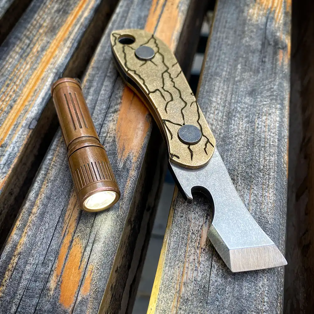 PICAROON TOOLS Jack-o-Beer EDC Pry Bar - Cracked Brass (Obuy Exclusive)