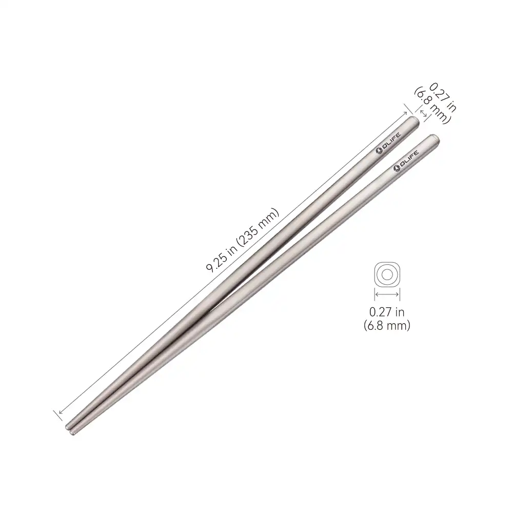 OLIFE Titanium Square Handle Chopsticks (OTiCS02)
