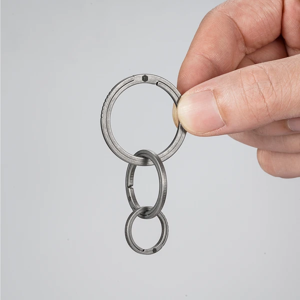 FEGVE Titanium Key Rings Split Rings Non Magnetic Small Keyrings