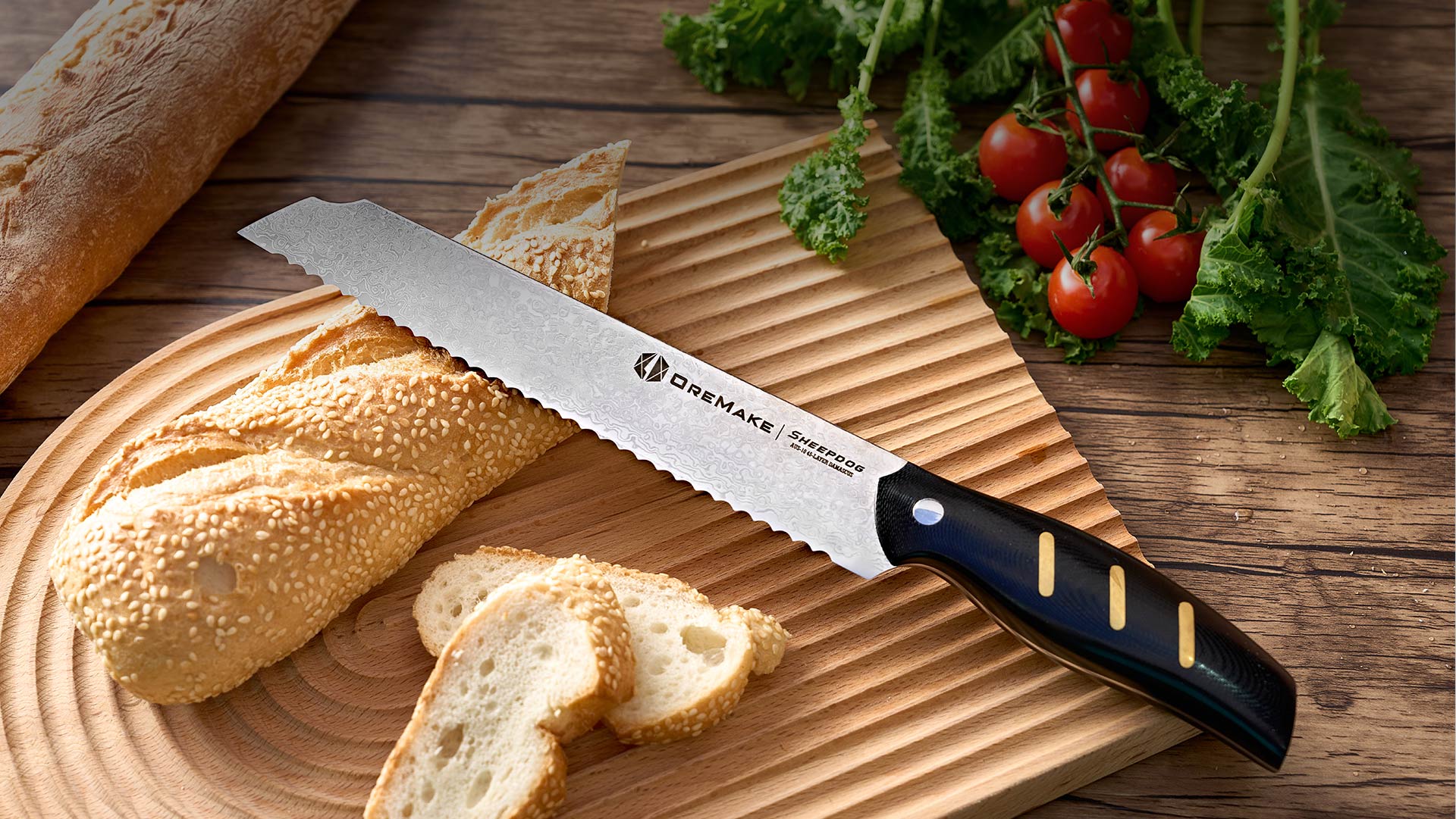 OreMake Sheepdog 8" Serrated Bread Knife