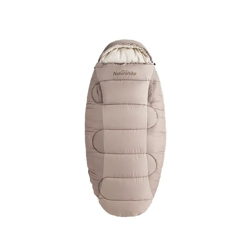 NATUREHIKE PS200 Oval Hooded Sleeping Bag with Cotton Liner and Armholes