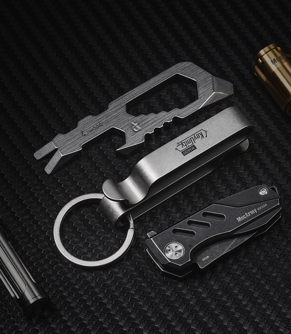 KeyUnity KM00 Titanium Alloy Quick Release Belt Clip Keychain