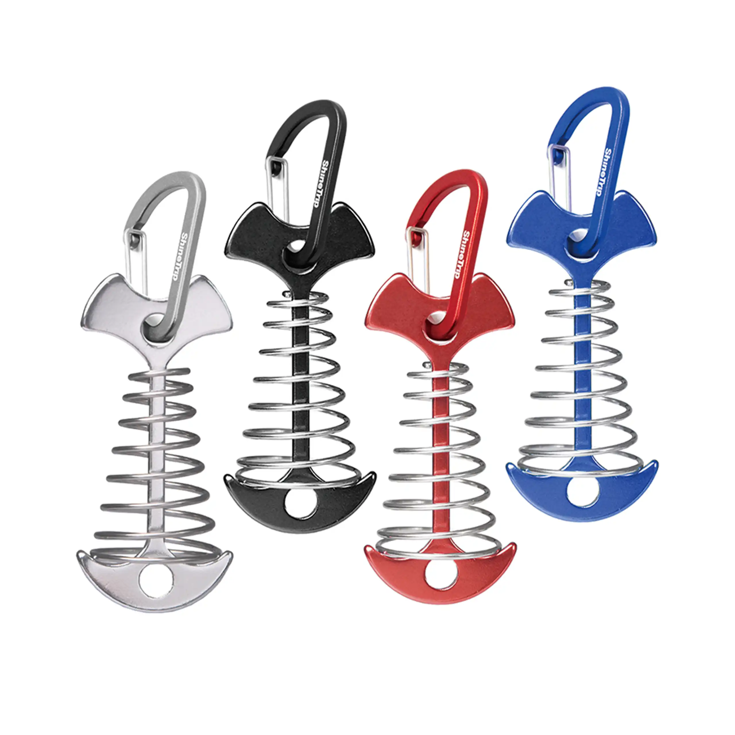 AONIJIE Fishbone Tent Anchor with Carabiner, Extended Version