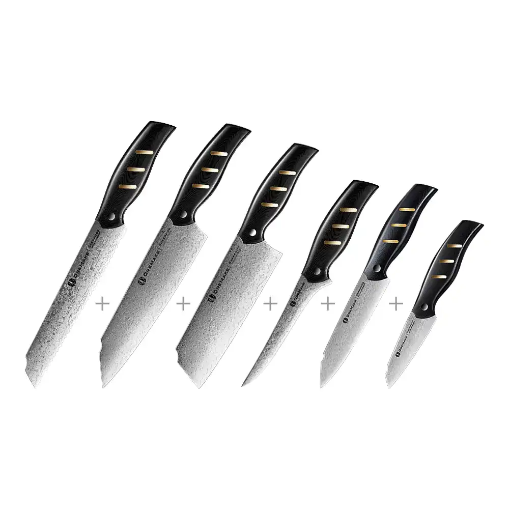 OREMAKE Sheepdog Damascus Kitchen Knife Set