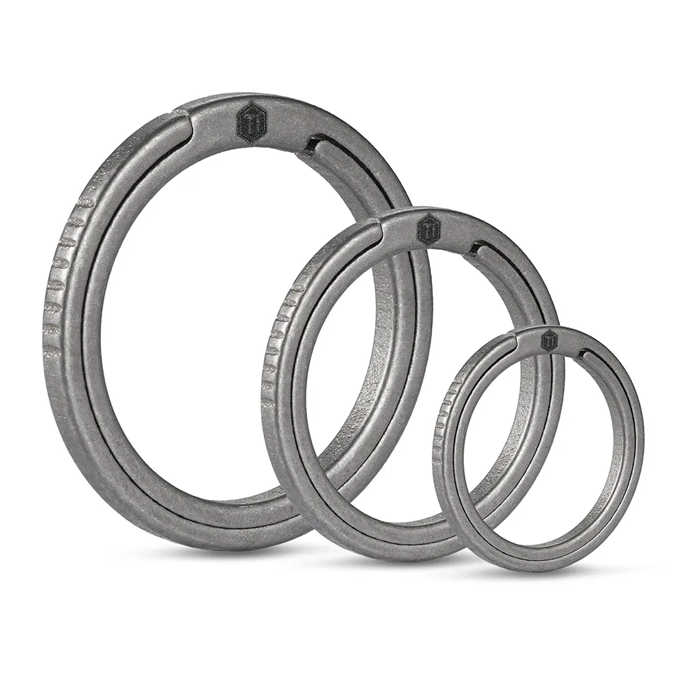 KEYUNITY KA02 Titanium Alloy Side-Pushing Key Rings (3 Pack)