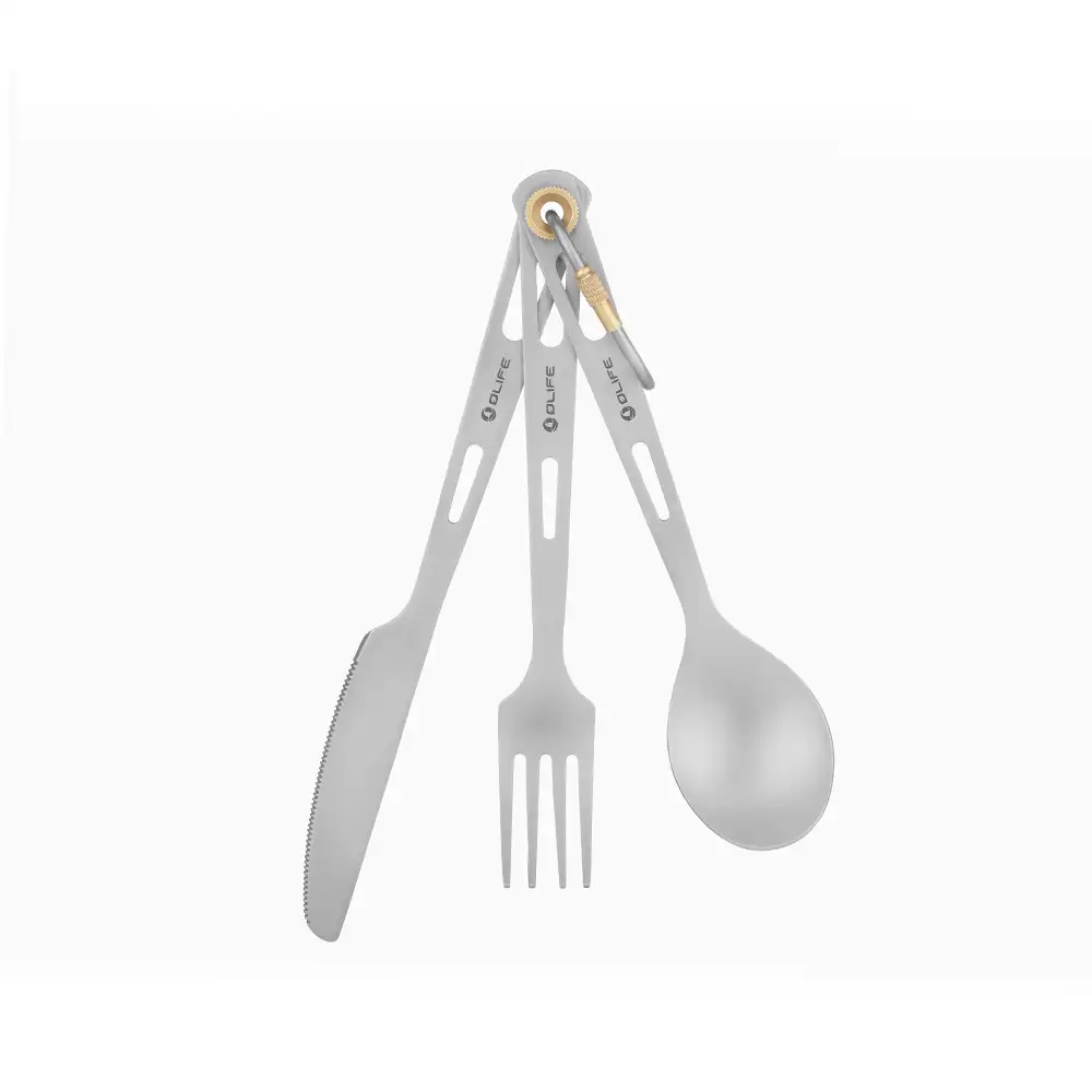 OLIFE OTiCL01 Ultralight Titanium 3-Piece Cutlery Set
