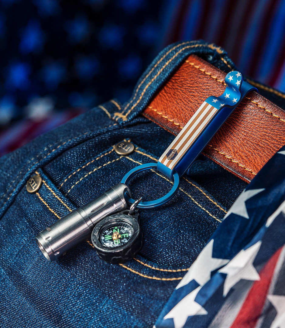 KeyUnity KM00 Titanium Alloy Quick Release Belt Clip Keychain