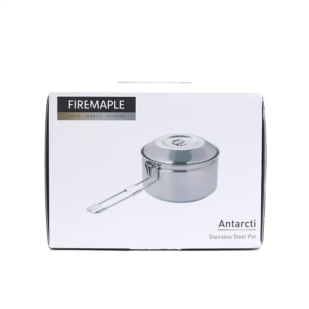 Antarcti 1 liter stainless steel camping pot with locking lid Fire-Maple