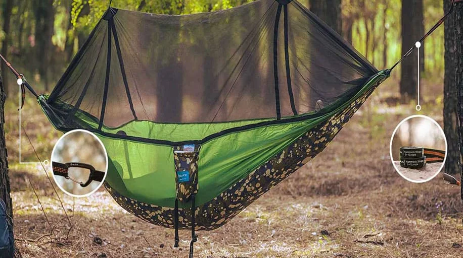How to Set Up A Hammock with Mosquito Net