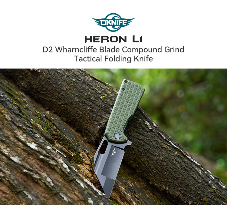 OKNIFE Heron L1 Tactical Knife, Folding Pocket Knife with D2 Steel