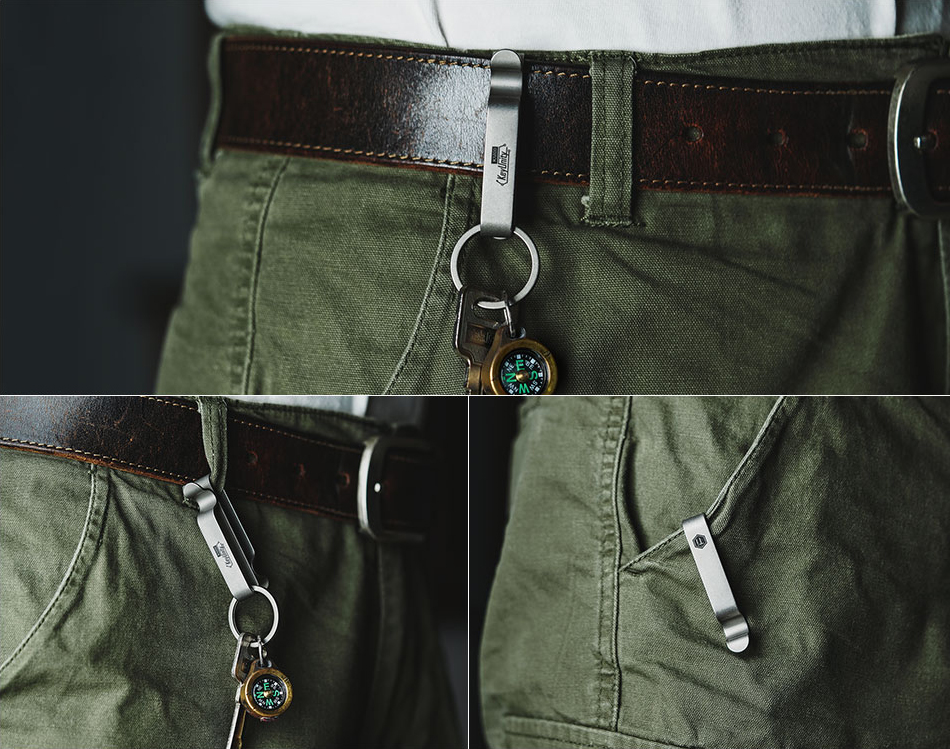 KeyUnity KM00 Titanium Alloy Quick Release Belt Clip Keychain