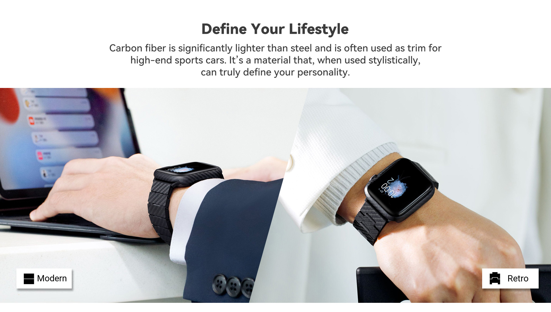 PITAKA Carbon Fiber Watch Band for Apple Watch - Obuy USA