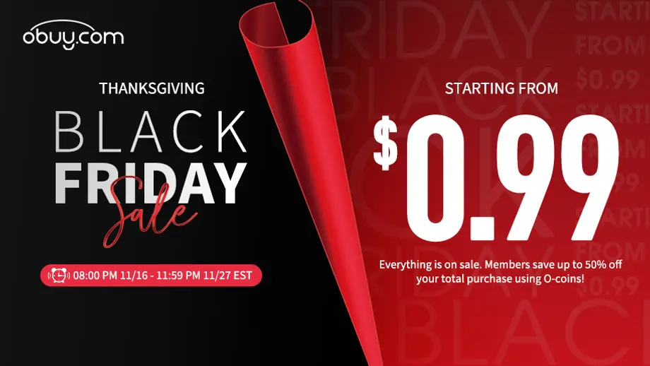 Obuy Black Friday Blowout Shopping Guide, starting from $0.99