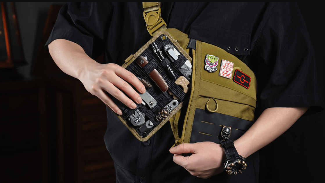 This picture shows the organizer plate removed from the backpack.