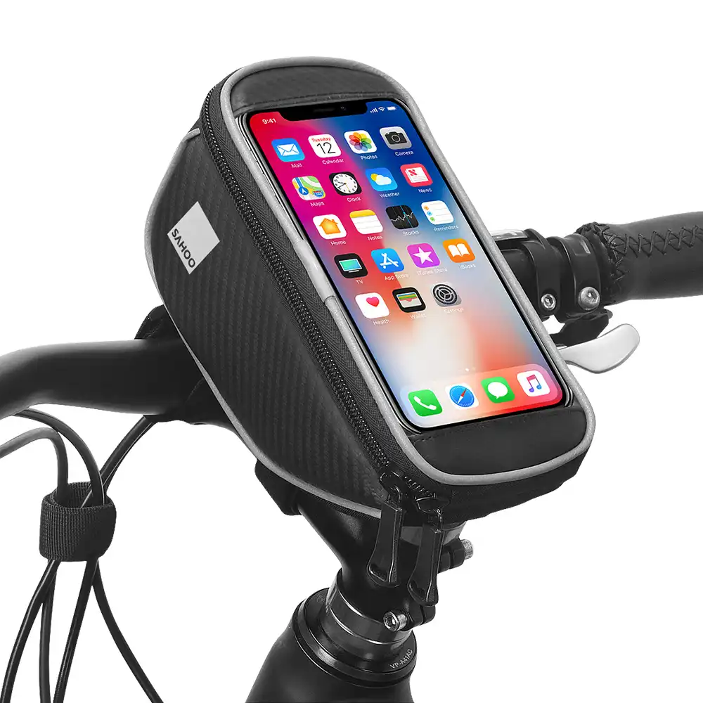 SAHOO Bike Handlebar Smartphone Bag with Touchscreen 11810L-A-SA