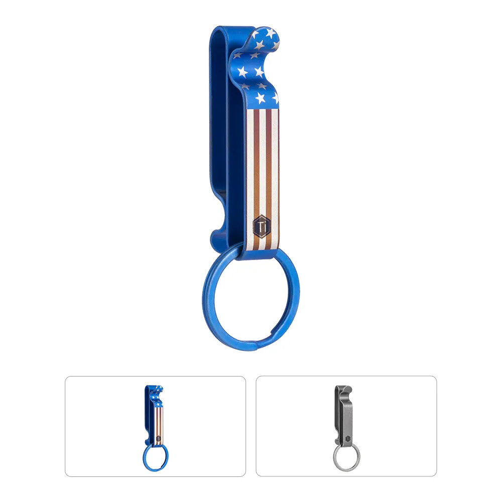 KEYUNITY KM00 Titanium Alloy Quick Release Belt Clip Keychain